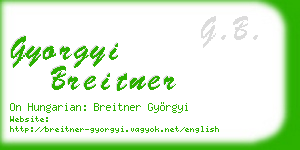gyorgyi breitner business card